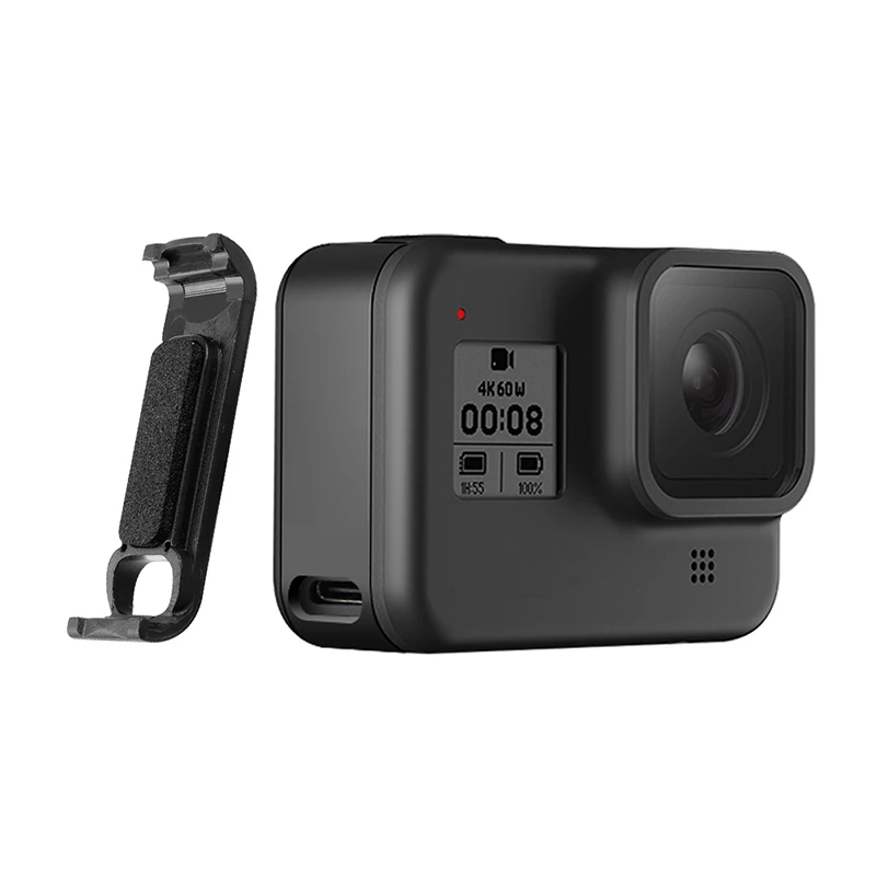 Für gopro hero8 batterie abdeckung wiederauf ladbare port design schutzhülle für gopro sport kamera zubehör