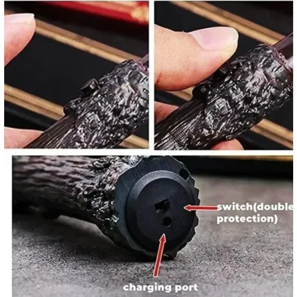 Electronic Fire Flasher Magic Wand Rechargeable Visual Flame Flashing Magic Stick Stage Magic Tricks Cosplay Magician Gimmicks - view 5