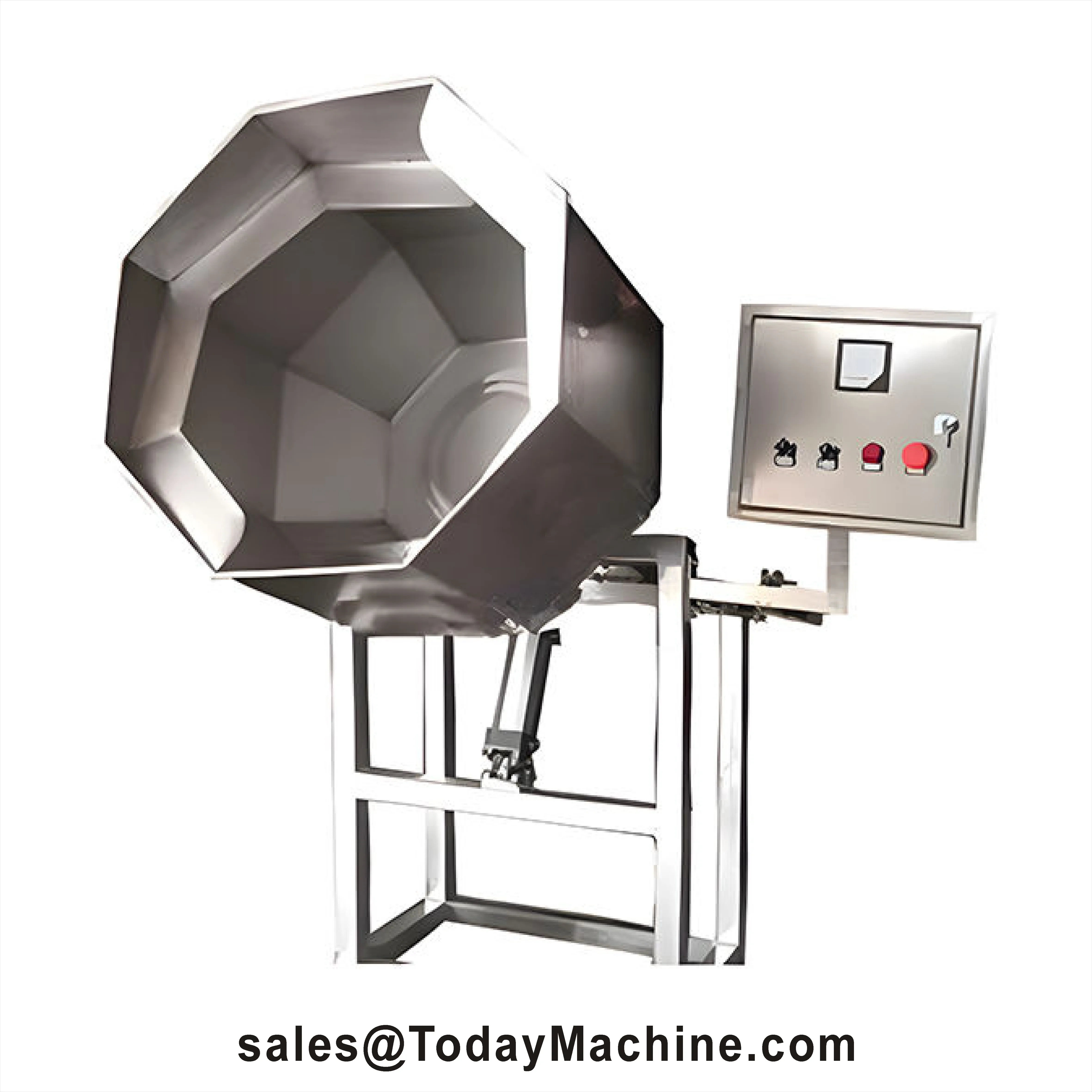 Commercial Drum Potato Chips Fried Food Snacks Spice Seasoning Mixing Octagonal Flavoring Machine