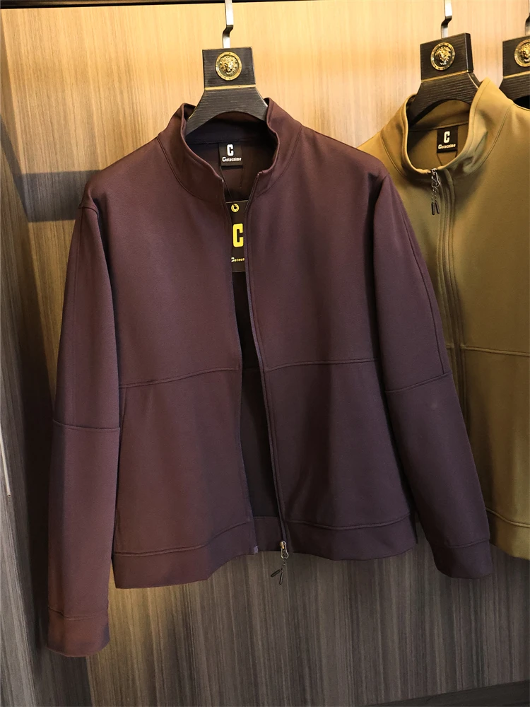 

Spor Lightweight Men's Outdoor Commuting Jaet Windproof Stand Collar Faionable Urban Sle Long Sve Autumn Coat