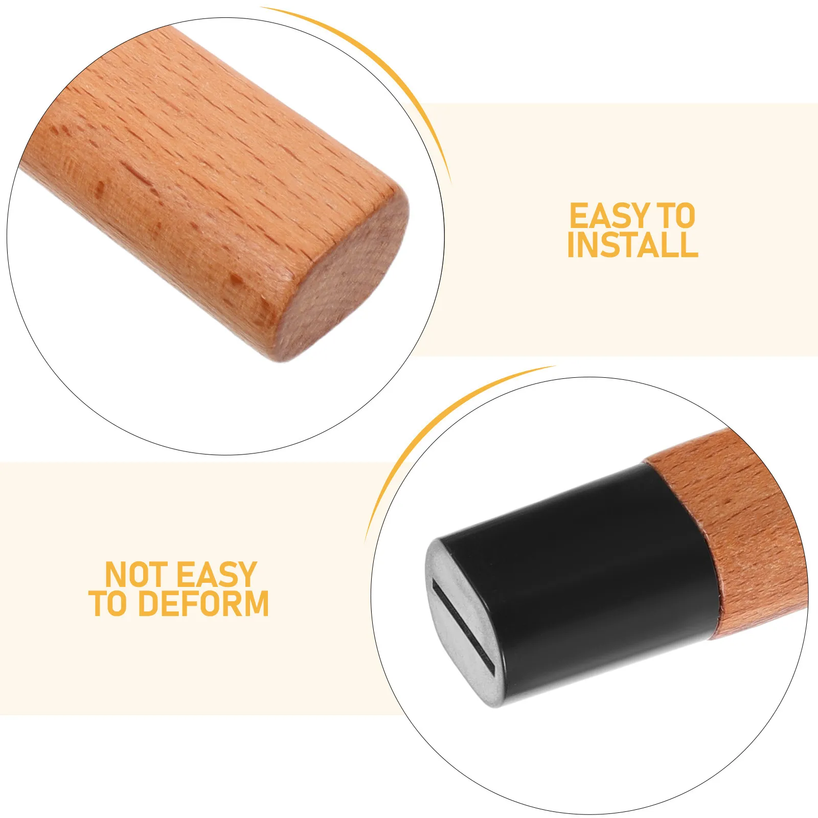 4Pcs Japanese Knife Handle Wooden Cutter Replacement for Nakiri DIY Kitchen Knife Restoration Sashimi Chef Grip Accessory