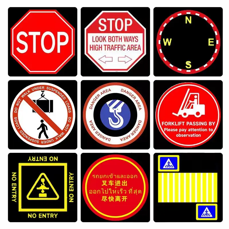 LED 150W 240W 320W Customized Projection Safety Warning Signs Lighting Indoor Outdoor  Projector Light