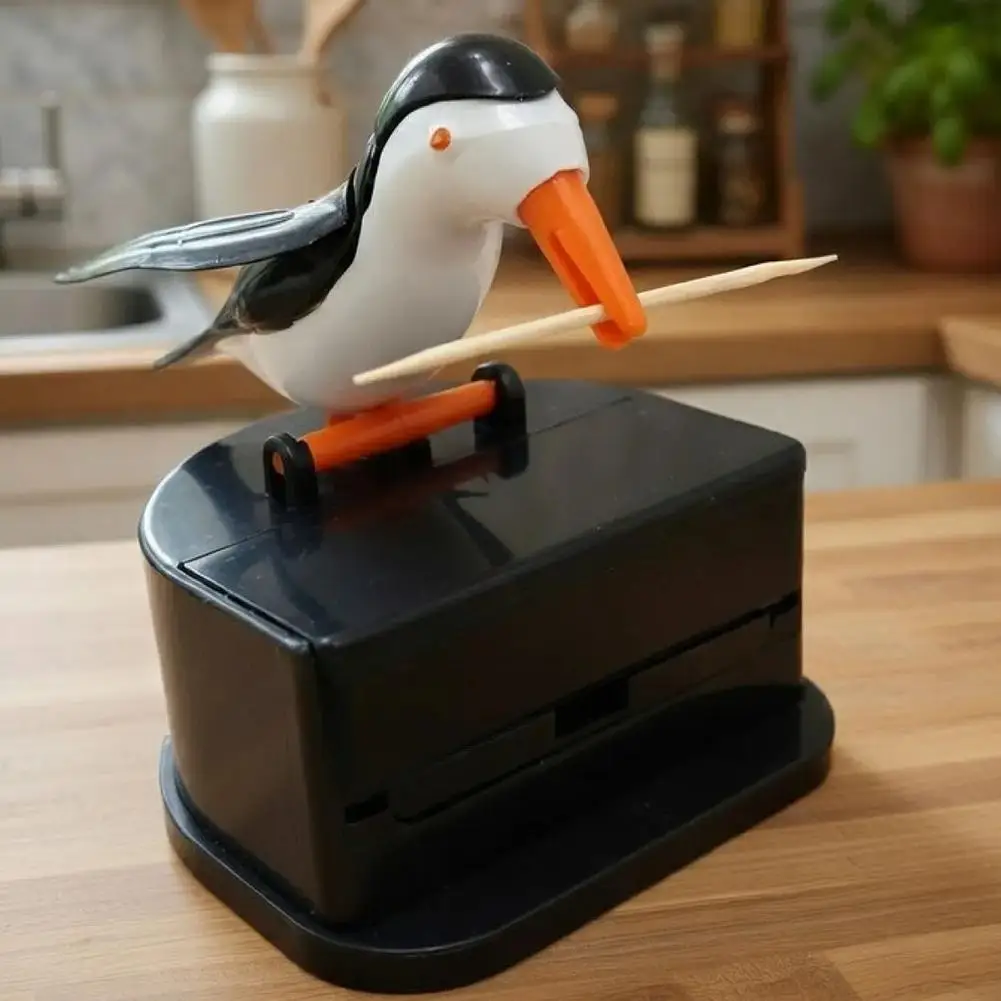 Cute Hummingbird Toothpick Container Automatic Toothpick Dispenser Toothpick Holder Home Decoration Kitchen Accessories