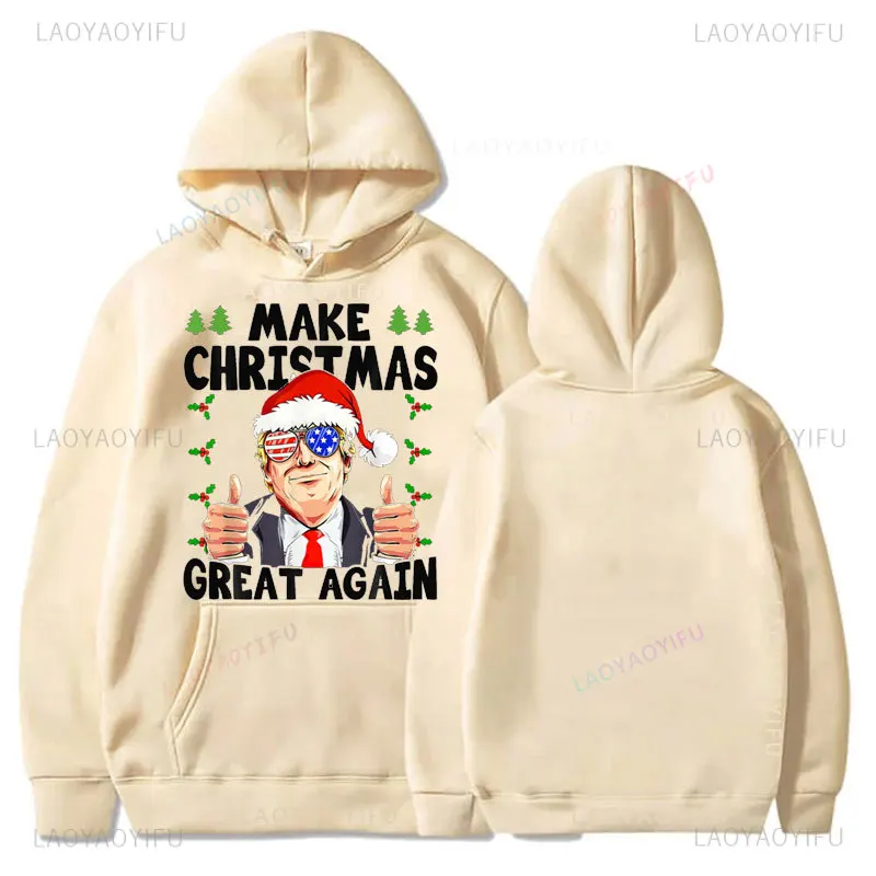 Make Christmas Great Again Funny Trump & Sweatshirts Trump 2024 Supporter Republican Trendy Funny Election Women Man Streetwear