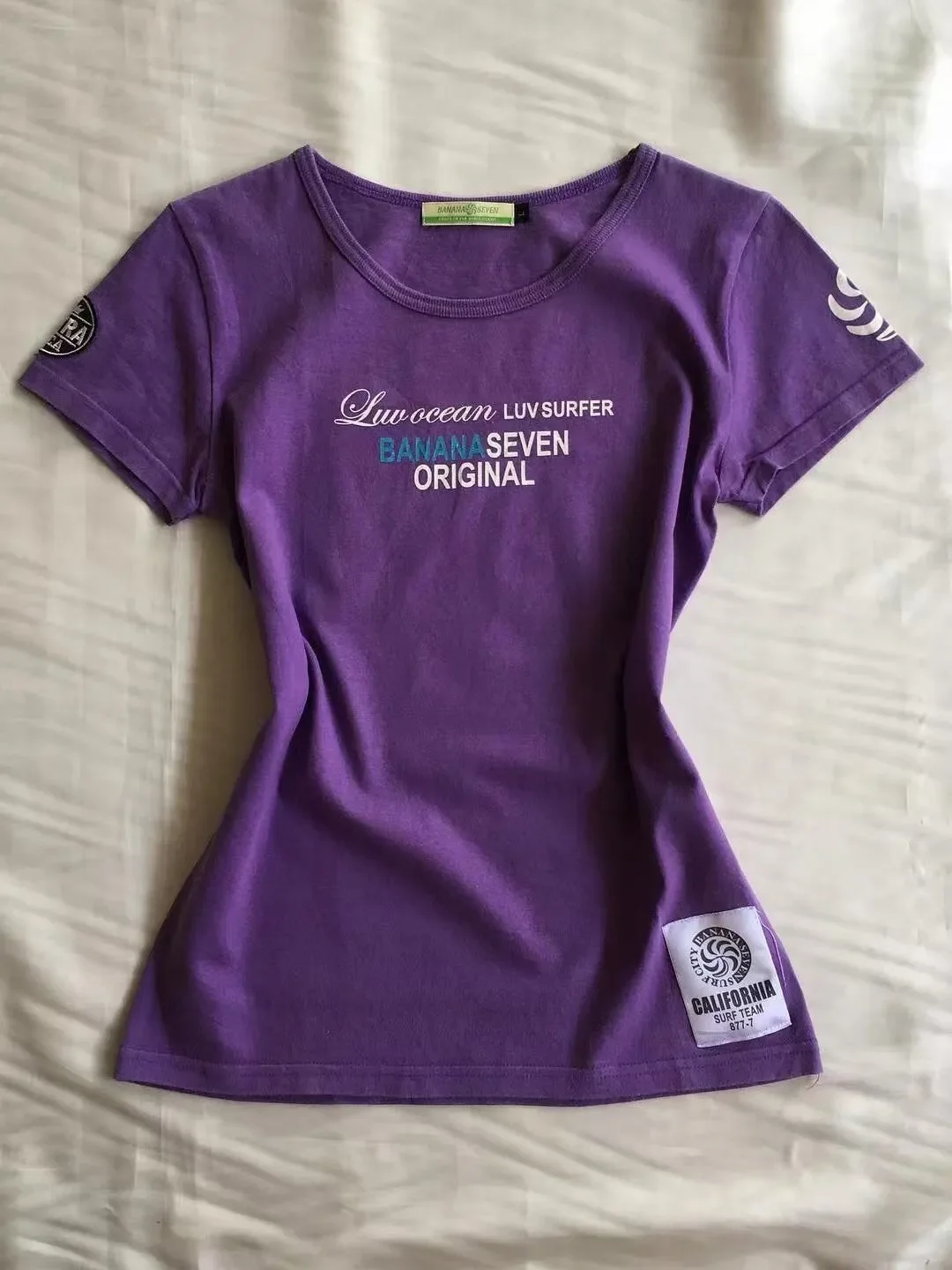 2026 Y2k Vintage Taste Millennium Spicy Girl Slimming Waist Cinching Purple T-shirt Women Summer Harajuku Top