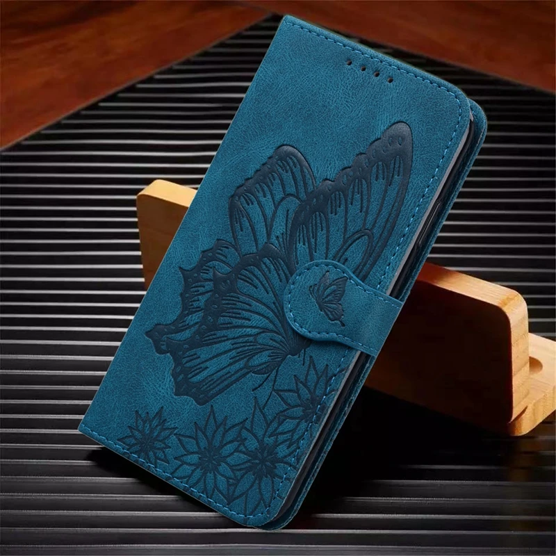 Magnetic Butterfly Embossed Leather Case For Xiaomi Redmi 12 10 9A 10C 10A 9 9T 8 8A A1 K40 Stand Flip Wallet Card Cover Fundas