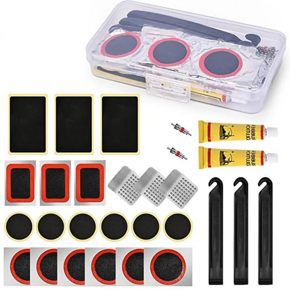 1 Set Useful Tire Patch Glue  Wear-resistant Plastic Tire Repair Tool  Tear Resistant Tire Patch Repair Tool