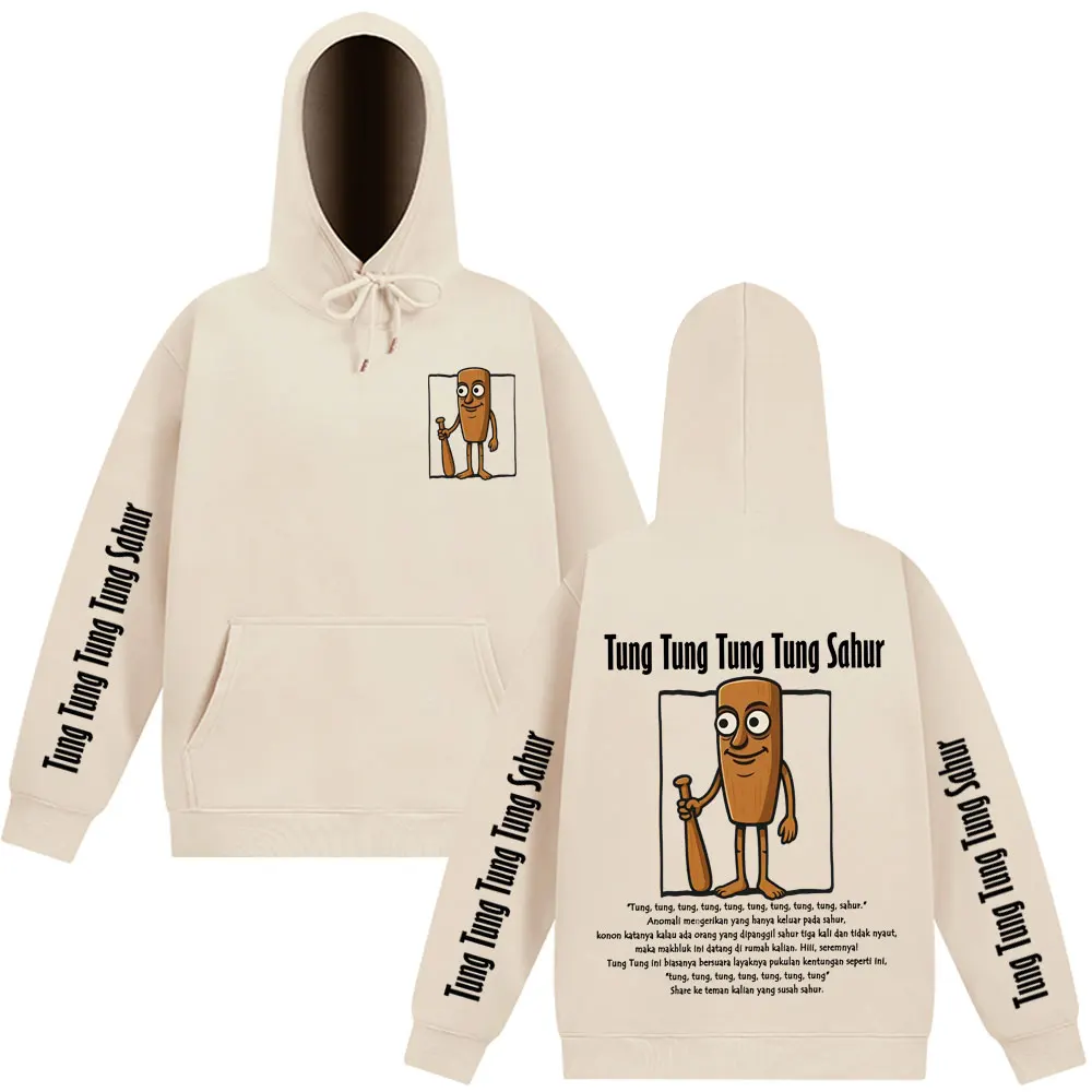 

Tung Tung SahurItalian Brainrot Meme Толстовка с длинными рукавами Свободный повседневный пуловер в стиле хип-хоп Мужская женская мода Толстовки в стиле Харадзюку