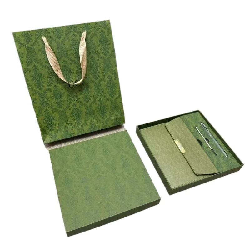 

The blue wave green notebook set contains a notebook signature pen refill.