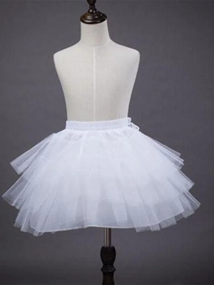 Jupon à Fleurs pour Fille, Petite Crinoline 2 Cerceaux, Jupe Lolita, Sous-Jupe