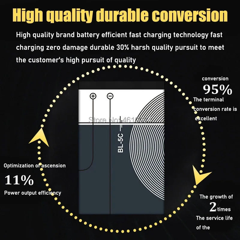 BL-5C BL5C BL 5C ليثيوم أيون ليثيوم البطارية ل نوكيا 6330 6263 1110 1200 1208 1280 1600 2600 2700 3100 3110 5130 6230 6230i n70 n72