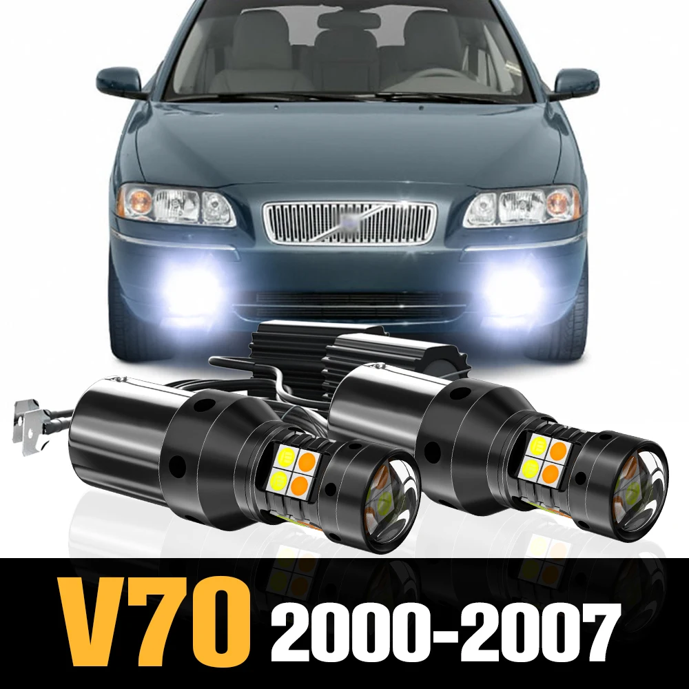 

"2x Canbus LED Dual Mode Turn Signal+Daytime Running Light DRL Accessories For Volvo V70 2000-2007 2001 2002 2003 2004 2005 2006