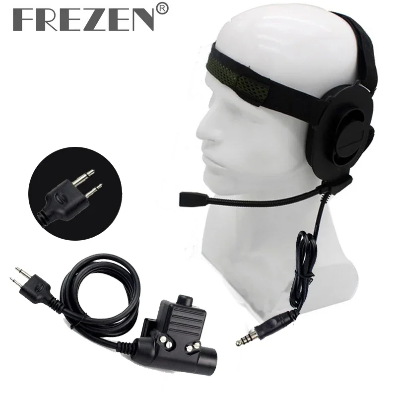 HD01 Z tactical Bowman Elite II Headset With U94 PTT Adapter Z113 Standard Version For ICOM IC-F21 IC-F10 Two Way Radio A38