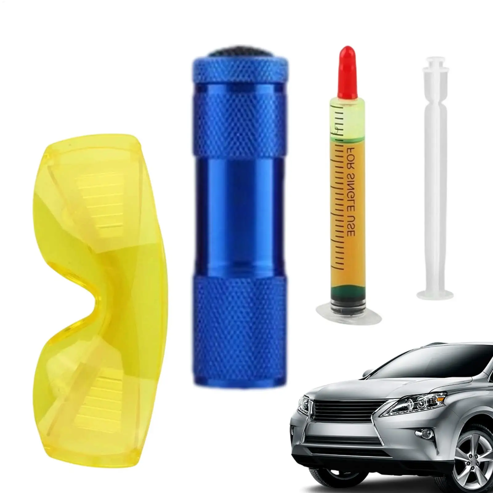 

UV Leak Detection Light Accurate Protective Flashlight Oil Leak Detection Kit For Automotive Engine Radiator Refrigerator