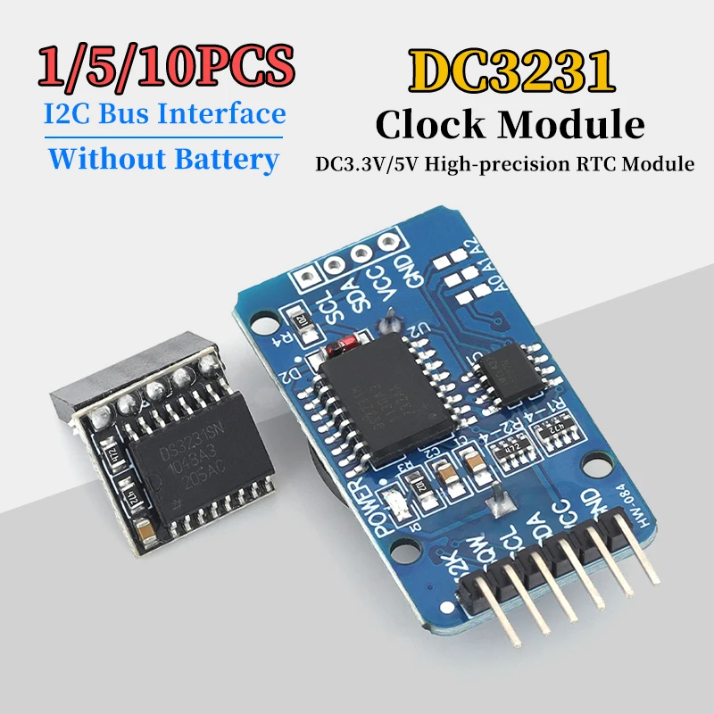 1/5/10Pcs DS3231 AT24C32 RTC Module Precision Clock Module DS3231SN Memory Module Real Time Module 3.3V 5V For Raspberry Pi