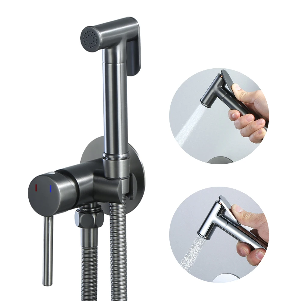 

Bathroom Accessories Toilet Handheld Brass Portable Travel Bidet Faucets Shattaf Bidet Spray