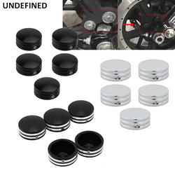 Motorcycle Rear Sprocket Bolt Cap Protection Cover Kit Flat Black/Chrome For Harley Sportster Softail Fatboy Touring Road King