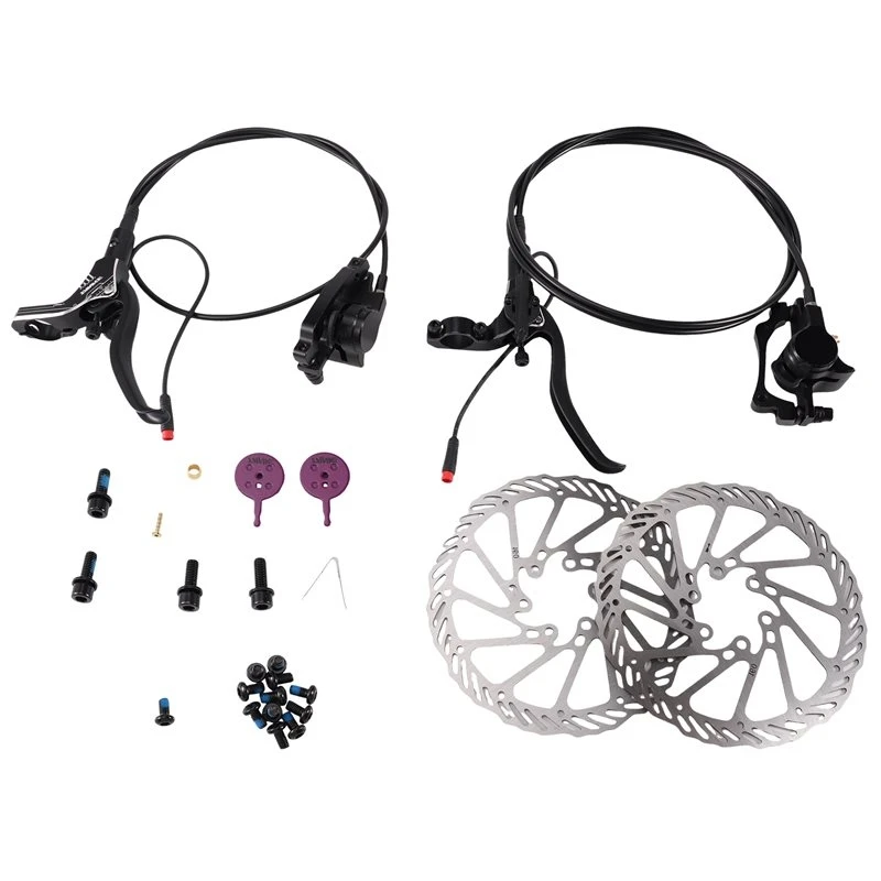 CGDS-EBIKE 2PIN Hydraulic Brake Kit 2 Pistons, 160Mm Discs- Power-Off Design For The Left Front And Right Rear