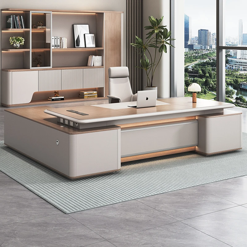 

Simple Modern Designer Desks Art Stand Up Light Luxury Storage Gaming Desks Designer Reading Unique Escritorio Office Furniture