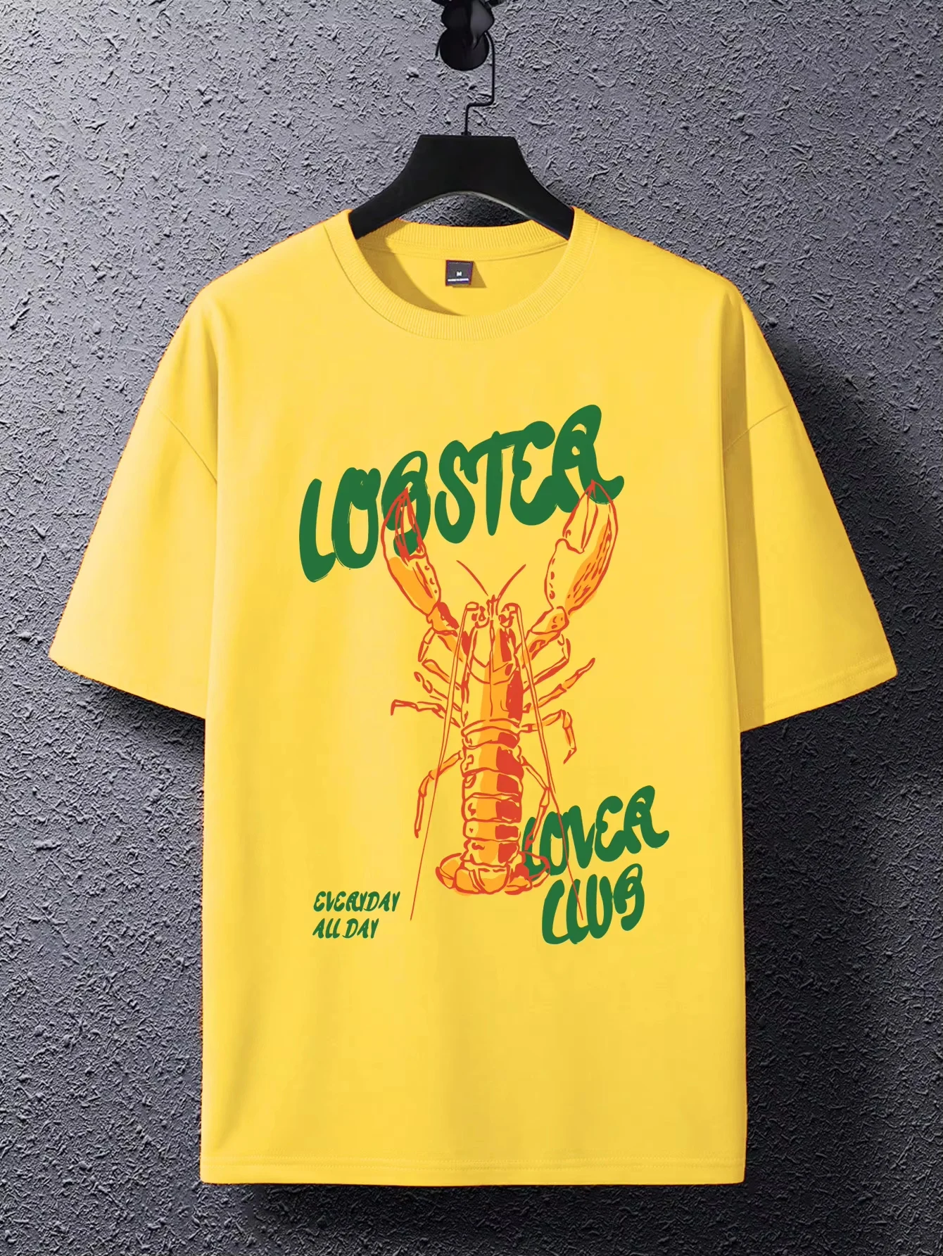 ملابس الصيف الإبداعية جراد البحر نادي الطباعة الأطفال التي شيرت مريحة القطن قصير الأكمام الهيب هوب طفل المتضخم تي شيرت #6