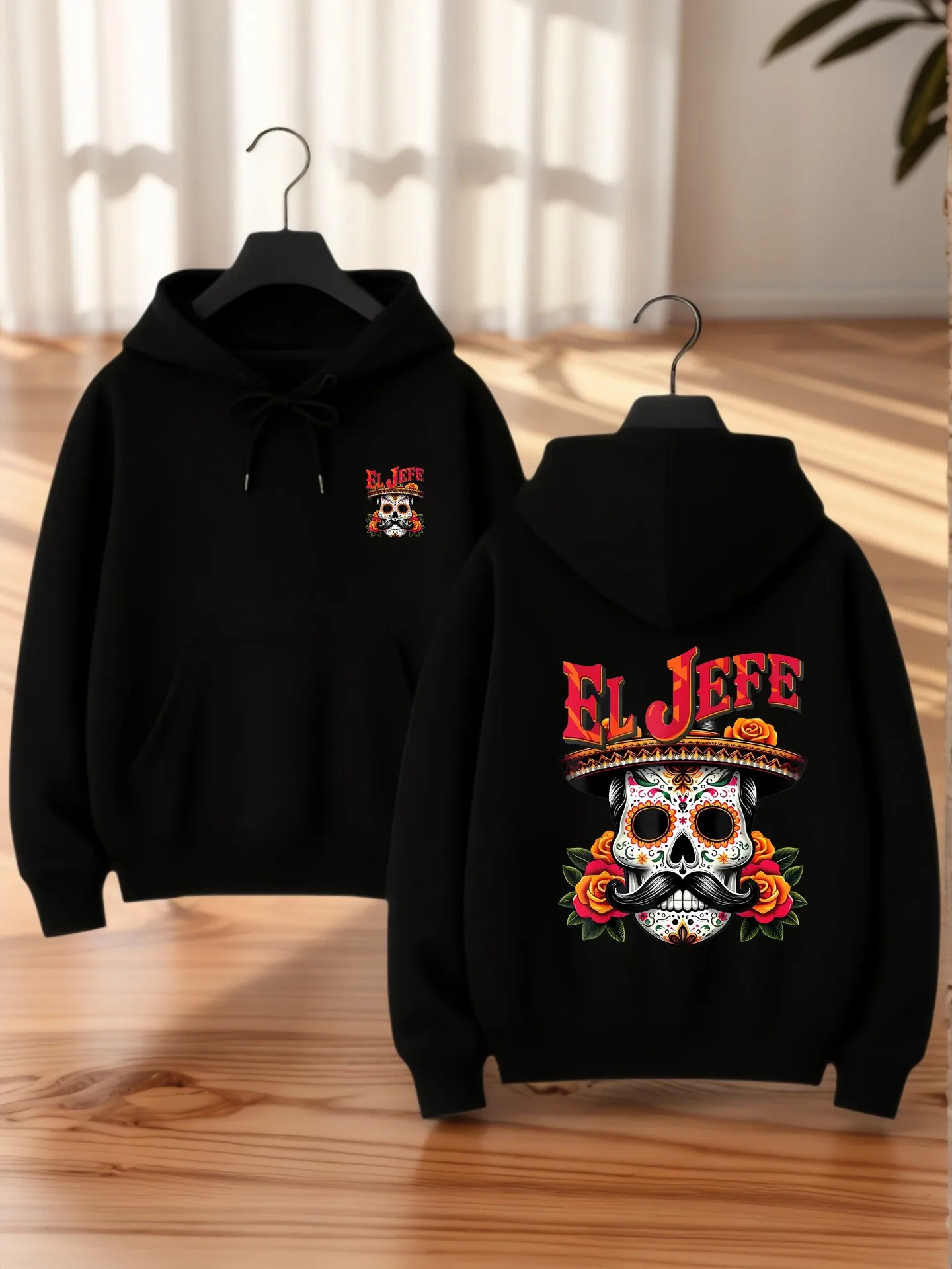 

Tate Graphic Print Essential Hoodie, Streetwear Aesthetic, Cotton Blend, Casual Everyday Wear for Women