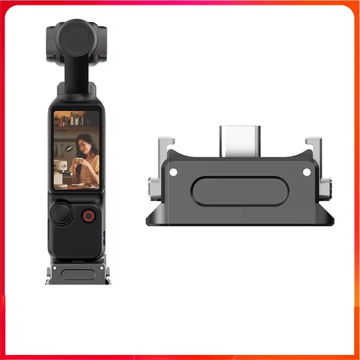 Base de carregamento para dji osmo bolso 3 câmera 1/4 adaptador de montagem conector suporte fixo acessório de liberação rápida