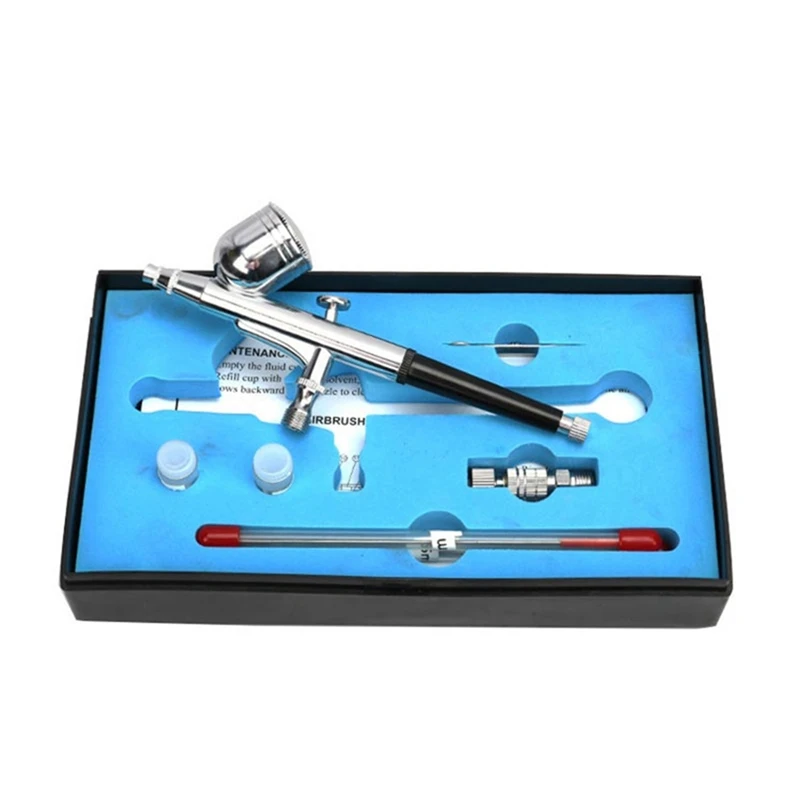 

ABSJ-DIY Spraying Tool Kit 0.2Mm/0.5Mm With Fan Cap 15CC Fluids Cups Efficiency For Model DIY Painting Makeup Nail Art Cake