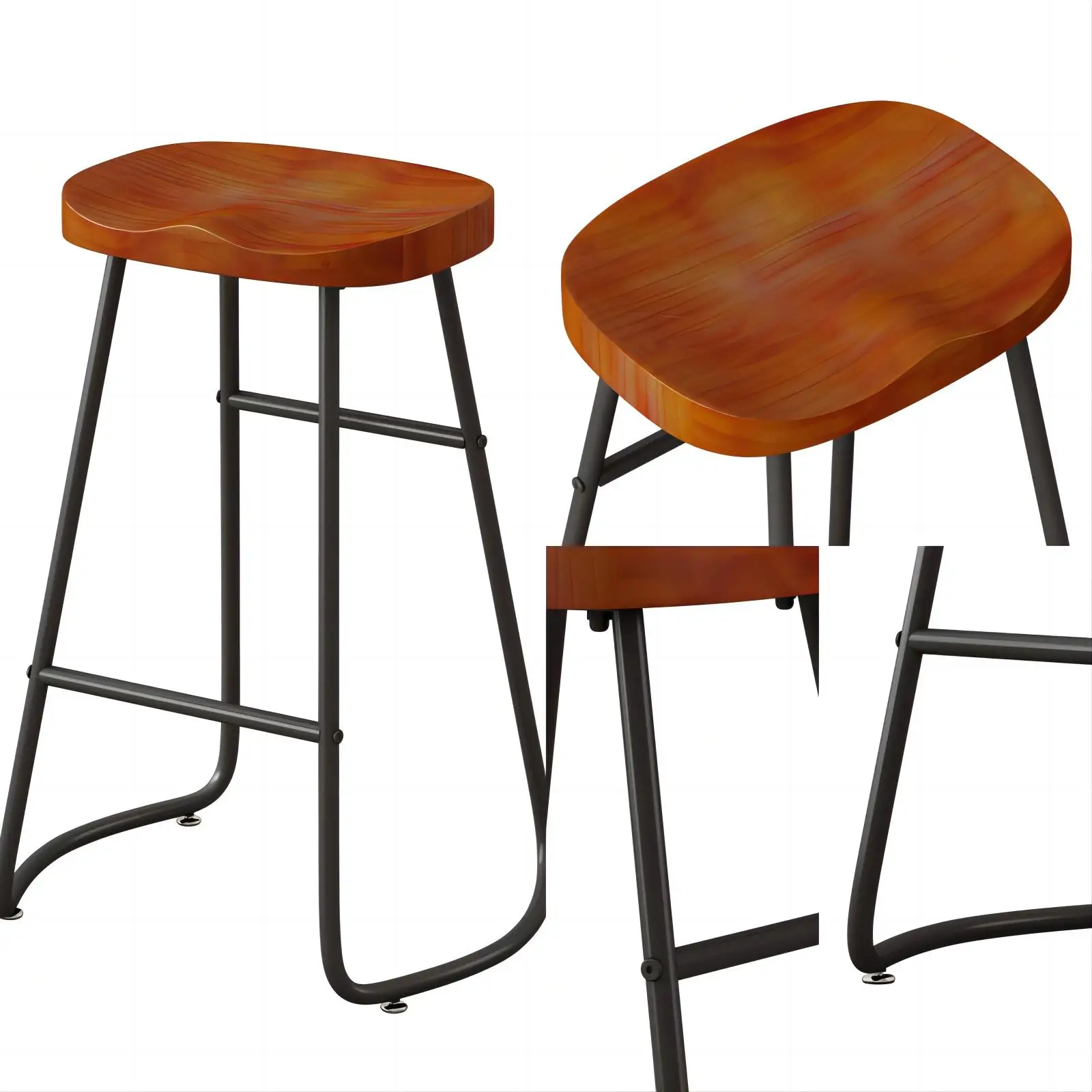 2 шт. барные стулья, кухонные стулья с противоскользящими подушечками для ног, металлический каркас, стильные барные стулья для столовой, кафе, гостиной
