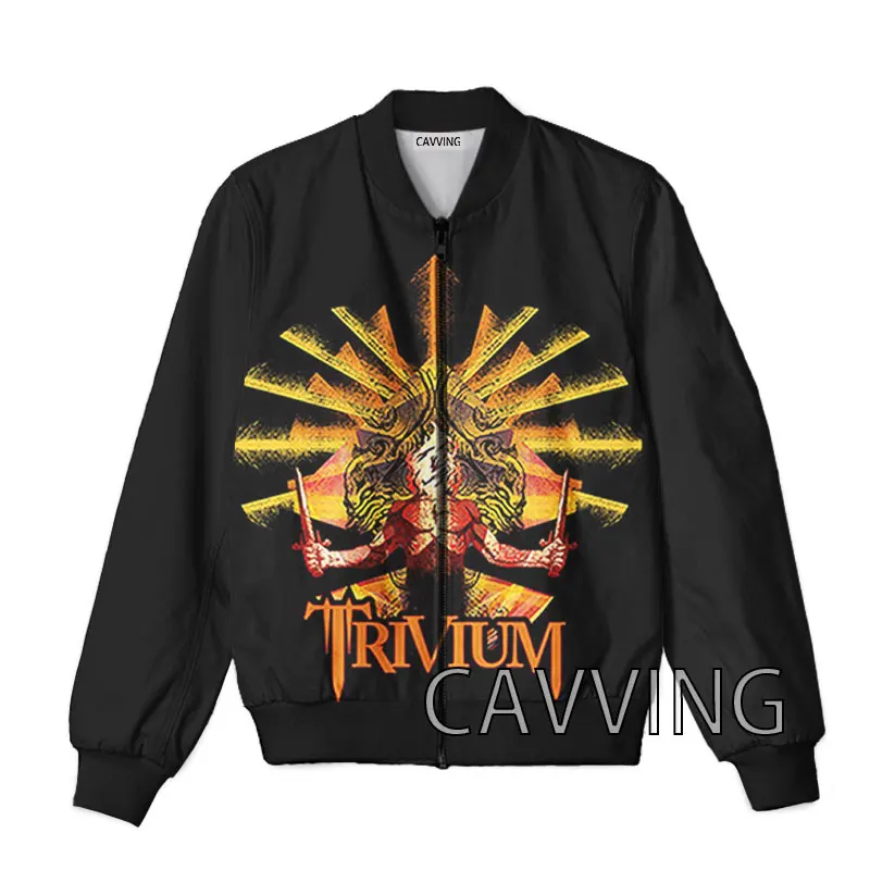 

CAVVING 3D Printed Trivium Band Zipper Bomber Jackets Men Overcoat Mens Coat Zip Up Jackets for Women/Men H02