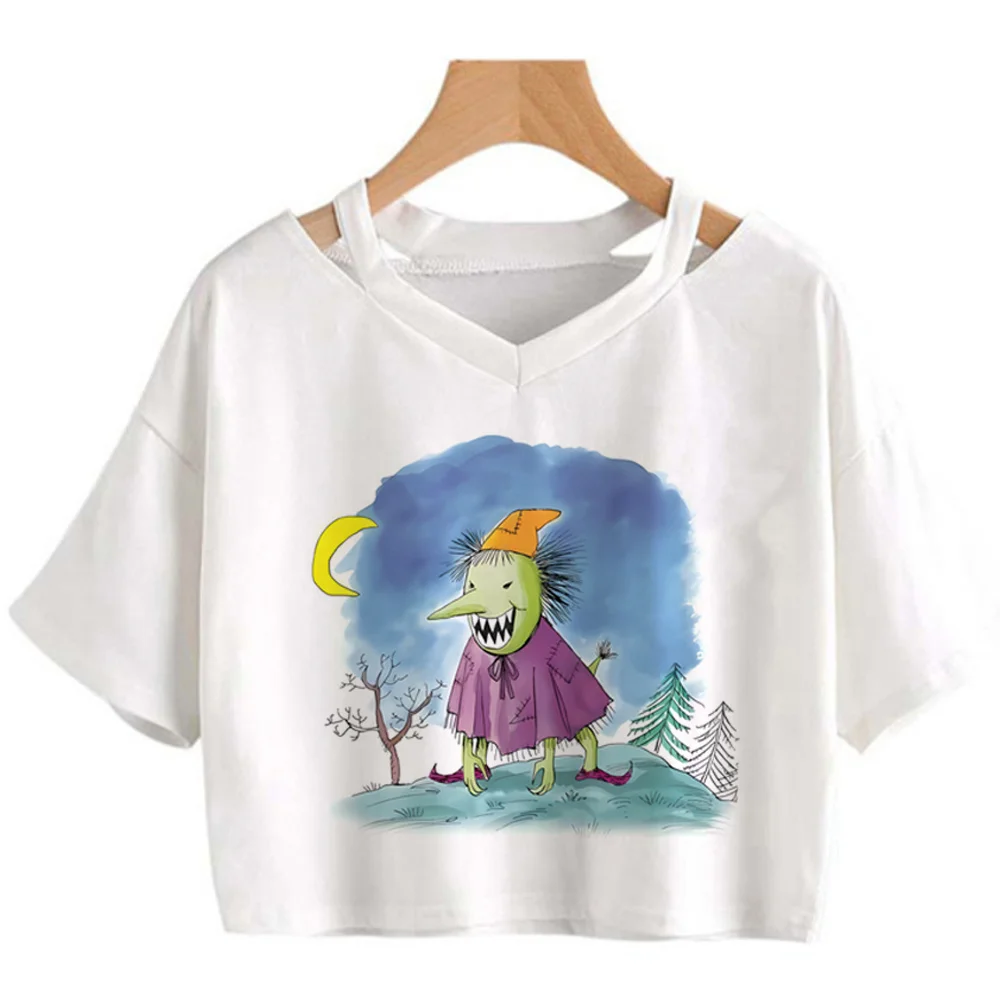 Monster Anime crop top female meme gothic party tshirt japanese goth japan baddie emo