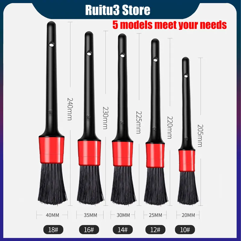 1 Set Car Brush Car Cleaning Detail Soft Brush Car Wheel Vents Car Detail Brush Car Cleaning Kit Tool