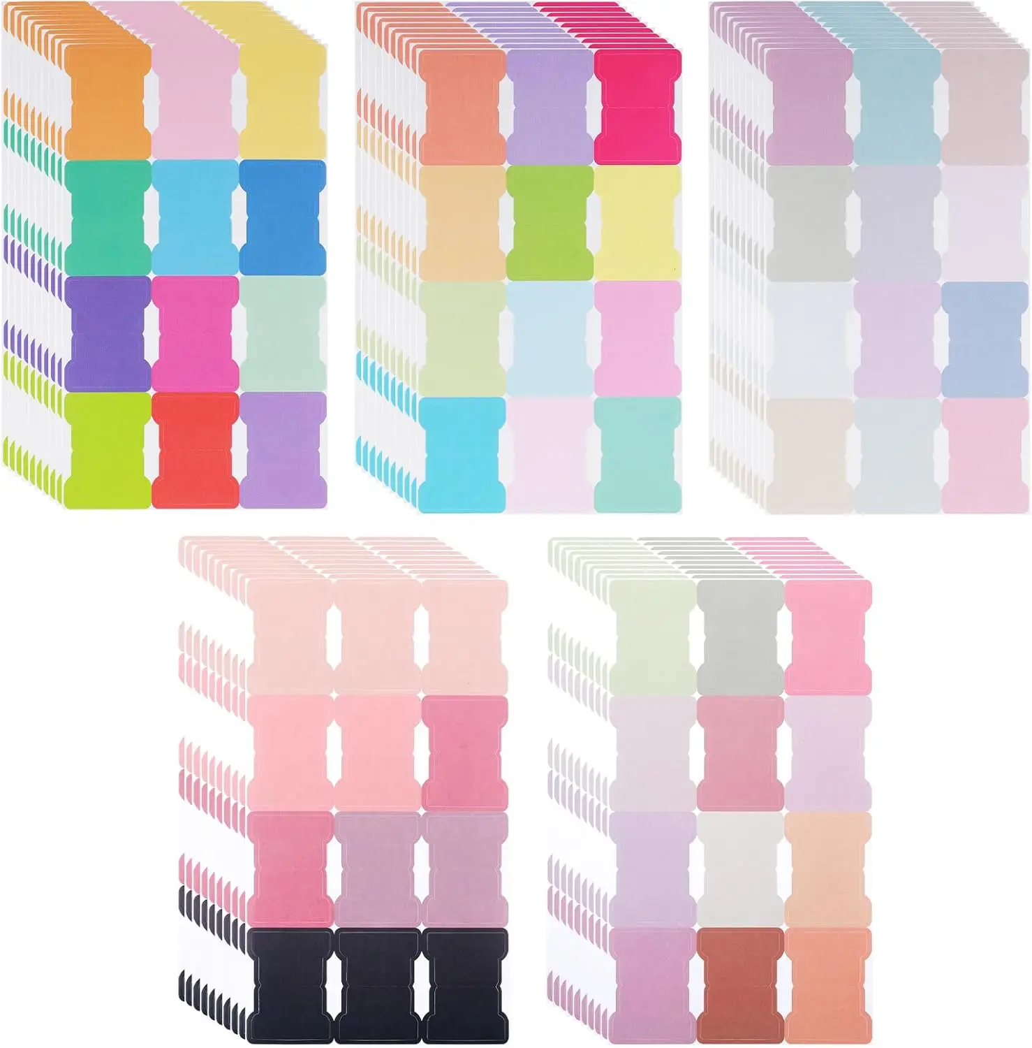 

5 Pcs Index Label Decorative Book Tabs Grasp Flags Self-adhesive Blank Monthly Labels