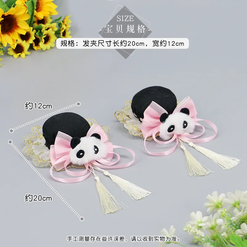 Kawaii Panda Orelhas Headband Anime Panda Orelhas Headdress Cosplay Acessórios para Cabelo JK Girl Halloween Party Cosplay Props Hair Hoop