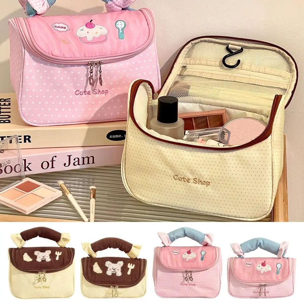 Portable Hanheld Makeup Bag Large Capacity Multi Functional Cosmetic Bag Toiletry Bag Home