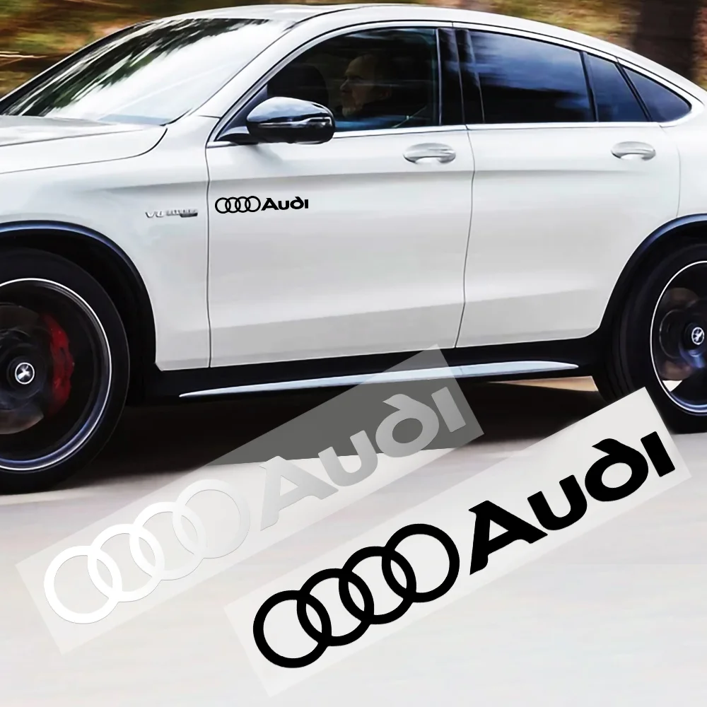 2PCS Car Side Body Trunk Bumper Window Decoration Badge Decal for Audi Sline RS A1 A2 A3 A4 A5 A6 C7 Q5 C6 Q1 Q2 Q3 Q4 Q5 Q7 TT