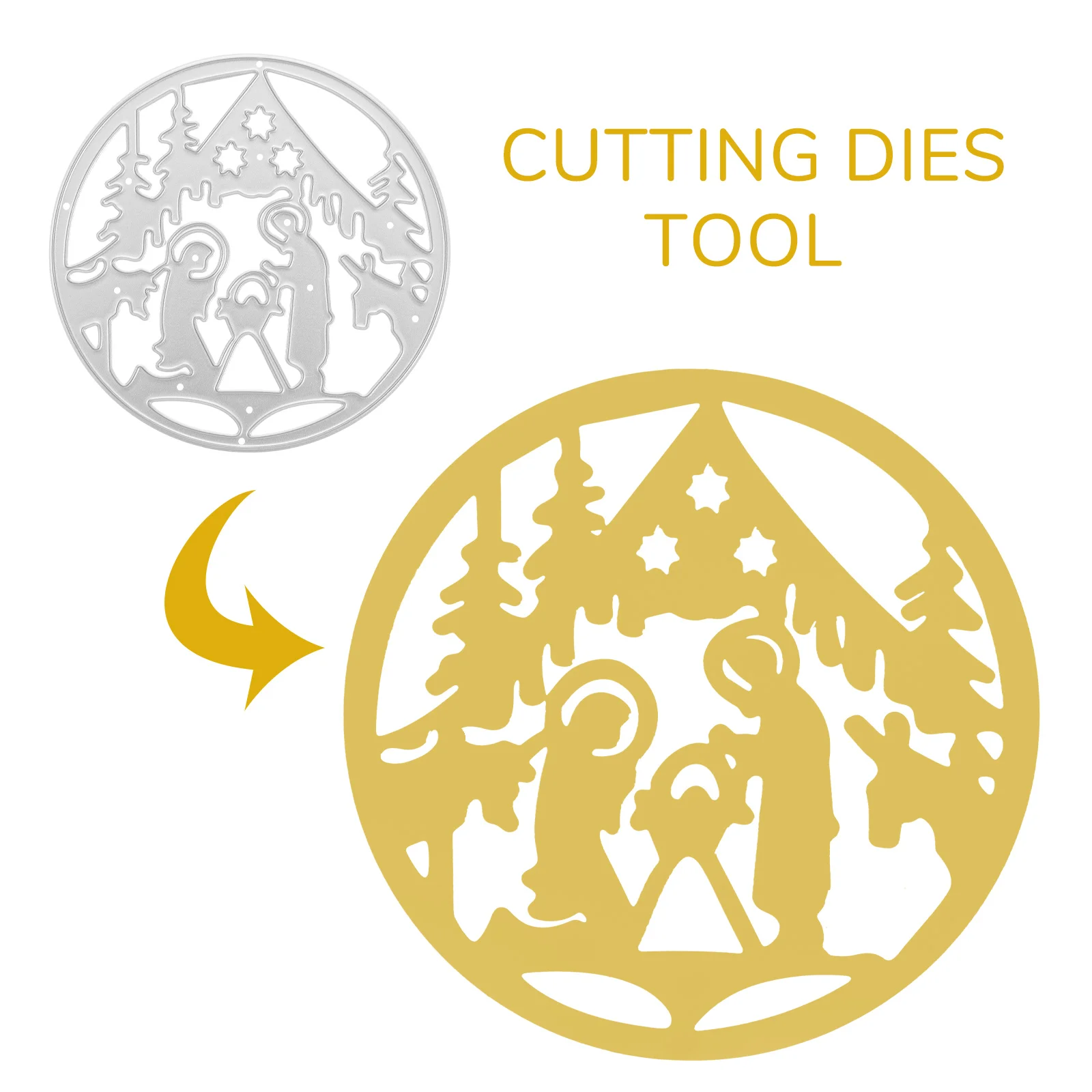 

Metal Cutting Dies Stencil Mould Embossing Tool For Diy Scrapbooking Wedding Album Craft Decor Star Design Iron Alloy