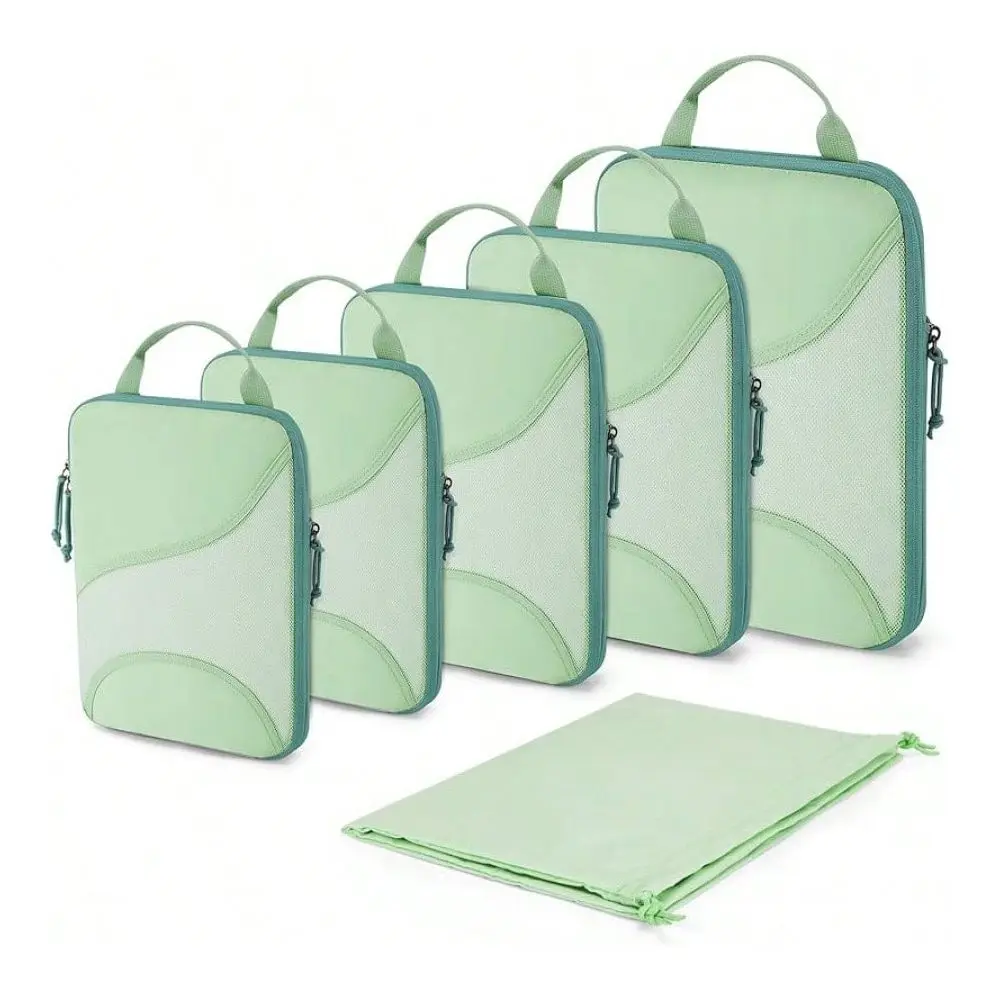 

Packing Cubes 6 Set Travel Packing Cubes Suitcases, Compression Suitcase Organizers With Shoe Bag, Popular Travel Storage