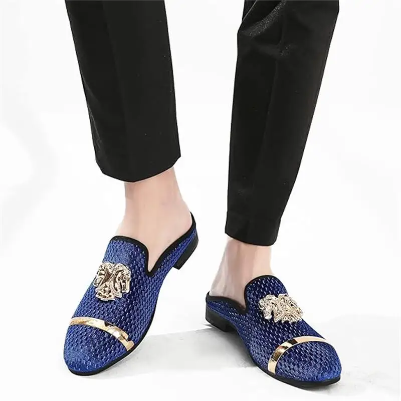 Men's Velvet Loafers Dress New Fashion Men Summer Slippers Wedding And Party Prom Shoes