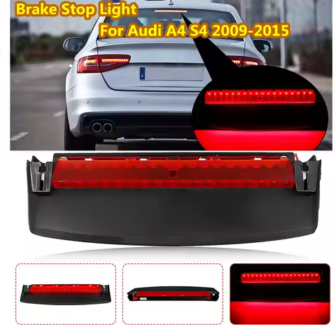 Red/Smoked LED High Mount 3rd Third Brake Stop Light High Level Rear Tail Signal Lamp For Audi A4 B8 A4L 2009 -2015 8K5945097