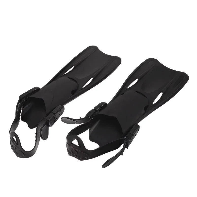 Adjustable Kids Swim Training Fins Short Open Heel Snorkeling Flippers Comfortable For Pool And Beach