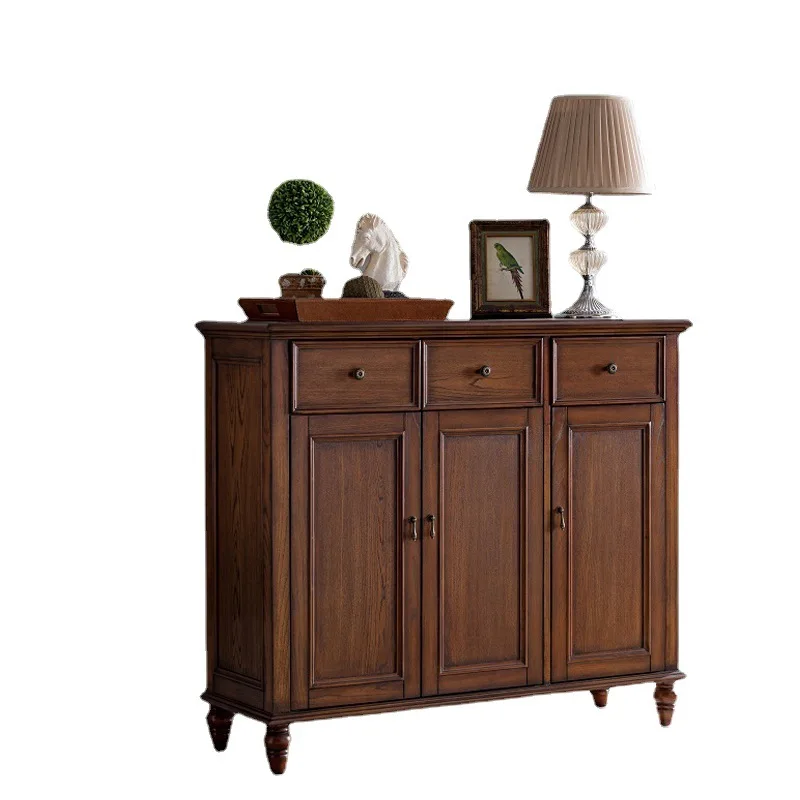 cx all solid wood American shoe cabinet large capacity home door living room entrance, locker
