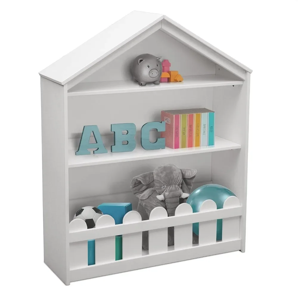 Children's bookshelf, home storage bookshelf, can be used for books and decoration in the shape of a house. Children's bookshelf