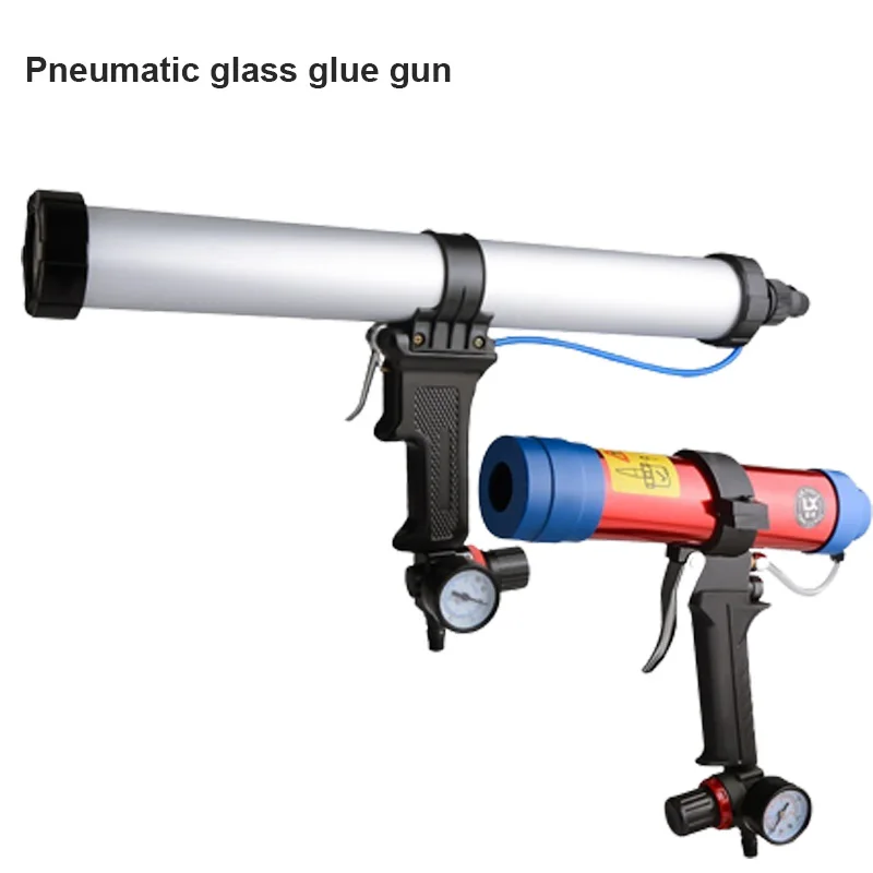 

310ML/400ML//600ML Pneumatic Glass Glue Gun With Adjustable Speed Air Rubber Sealant Applicator And Filling Gun Tools