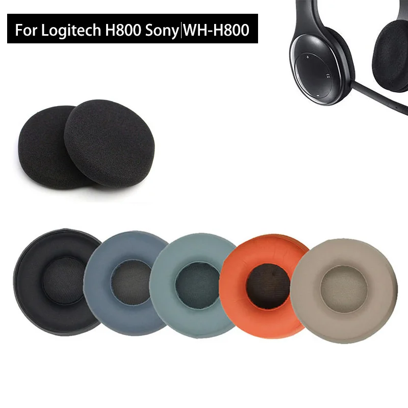 Almohadillas de espuma de esponja suave para auriculares, almohadillas de repuesto para auriculares Logitech H800 Sony WH-H800