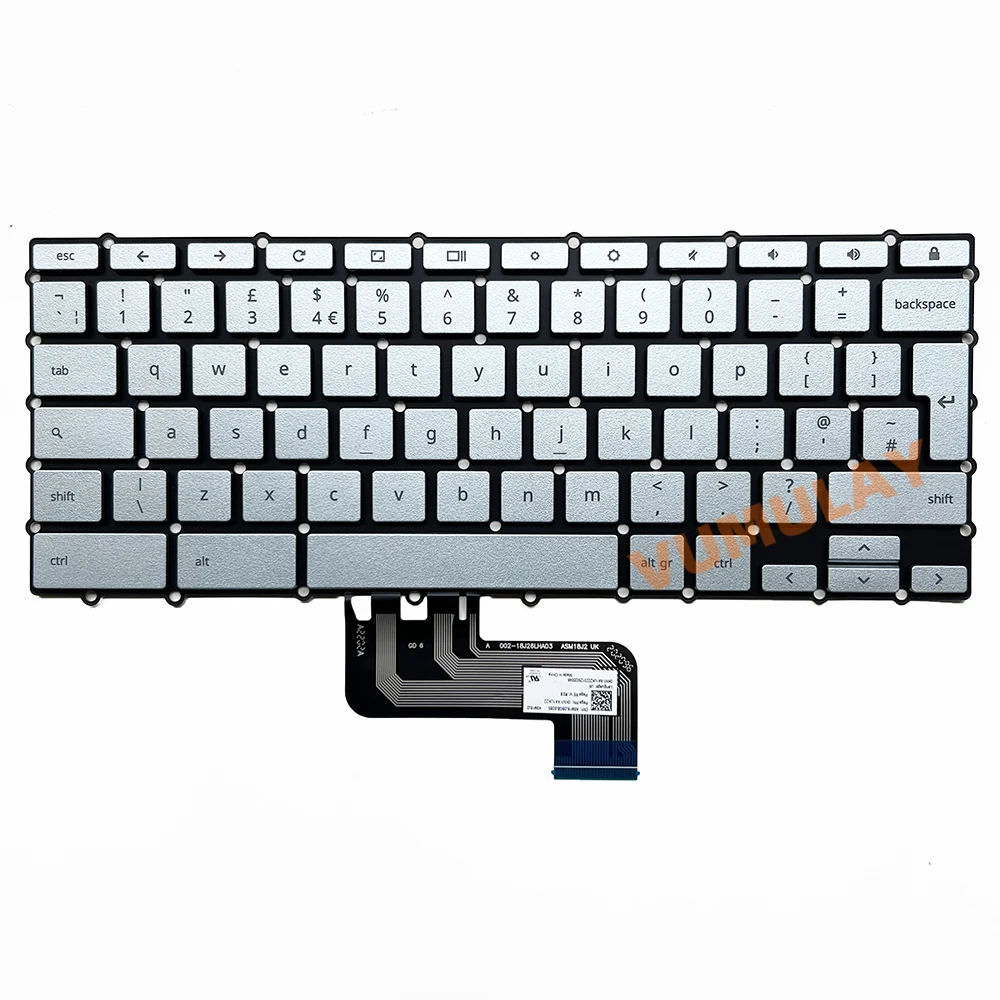 英国バックライト付きキーボード ASUS Chromebook C425 C425T C425TA