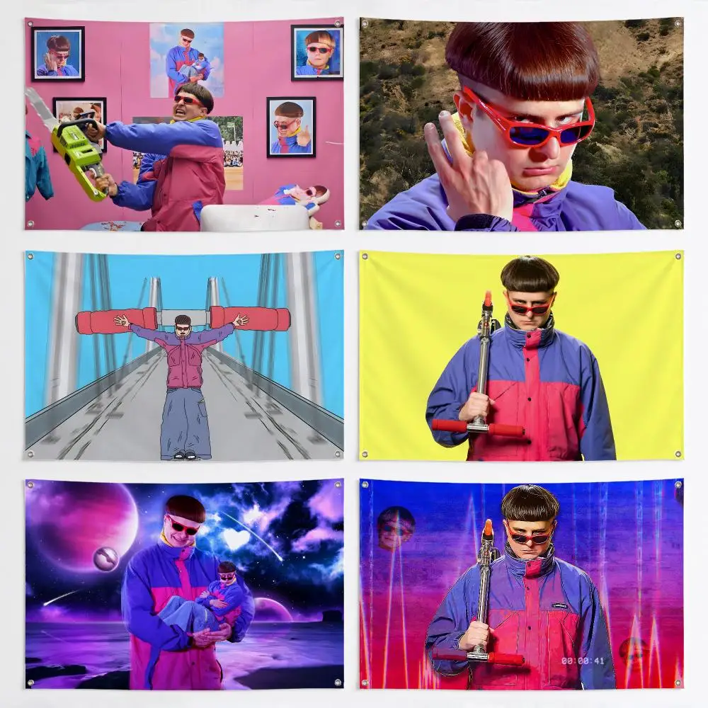Singer O-Oliver Tree Ugly is Beautiful Flags Aesthetic Wall Tapestry Printed Wall Hanging Living Room Party Outdoor Decor