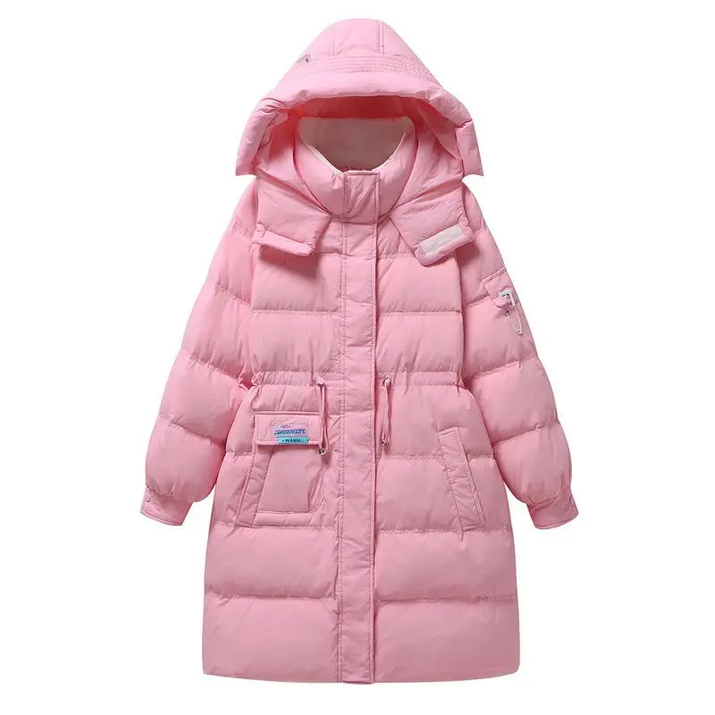 European Goods In 2023, New Fashion Winter Down Jacket, Feminine Temperament, Long Hooded Waist Loose Casual Coat, Feminine Tide