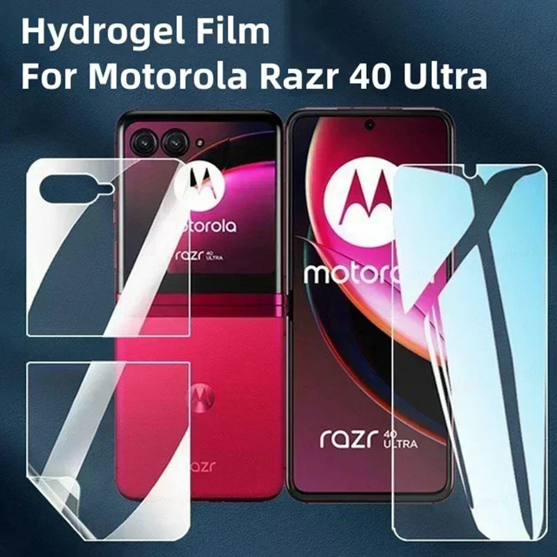 فيلم هيدروجيل لموتورولا رازر 40 الترا لينة HD واضح الجبهة الخلفية واقي للشاشة ل موتو Razr40 الترا 40 الترا فيلم وليس الزجاج