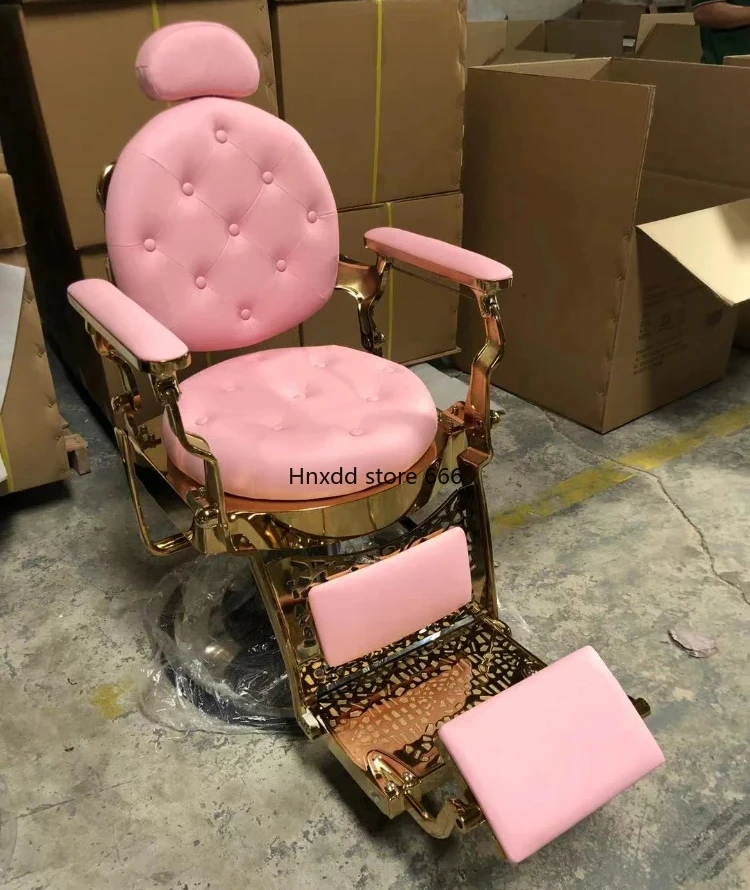 Girls hairdressing pink color   vintageseat chair barber shop