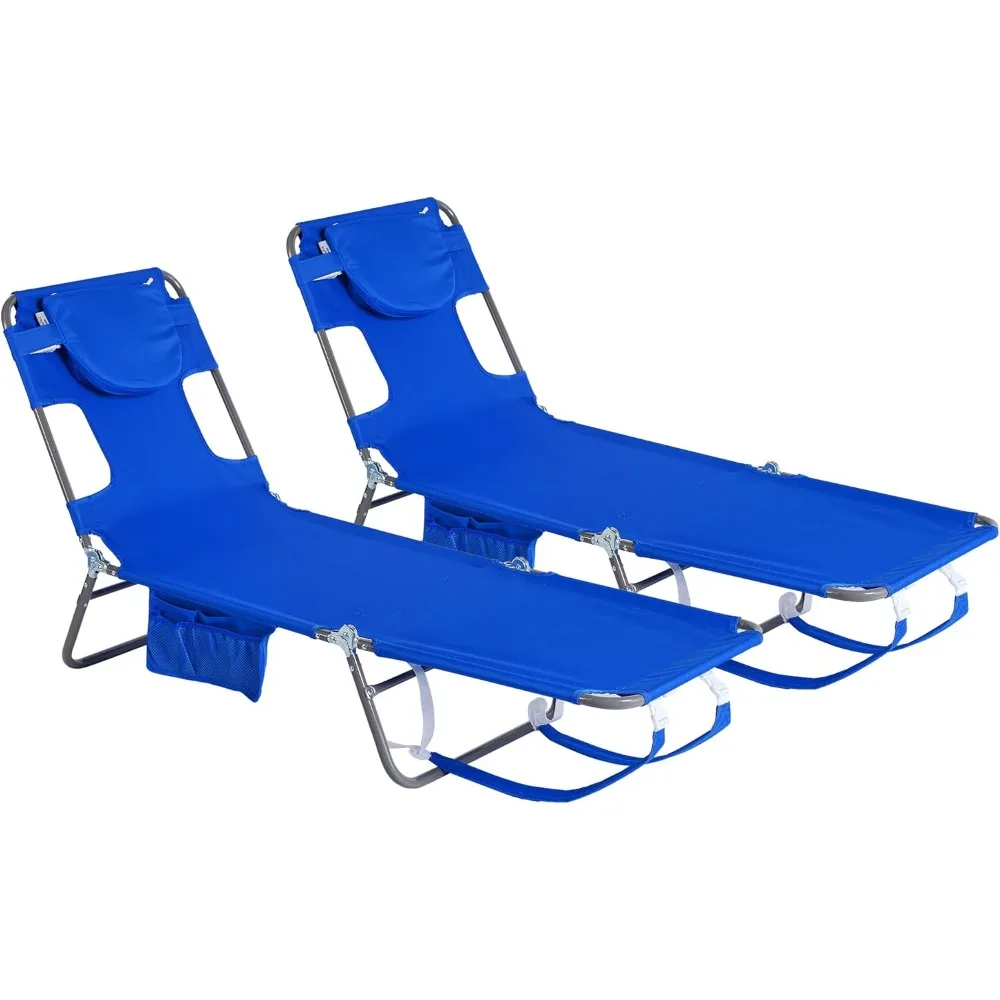 

Beach Lounge Chair, Backpack Reclining Beach Chairs Lay Flat, Sun Face Down Tanning Chair, Folding Camping Chairs Port